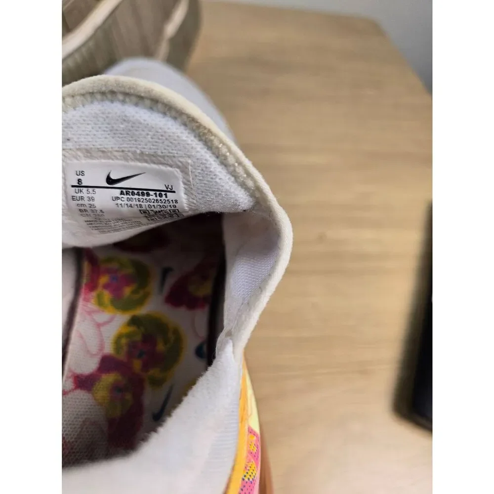 Nike Air Max 270 Floral Women’s Running Shoes Size 8 Pink